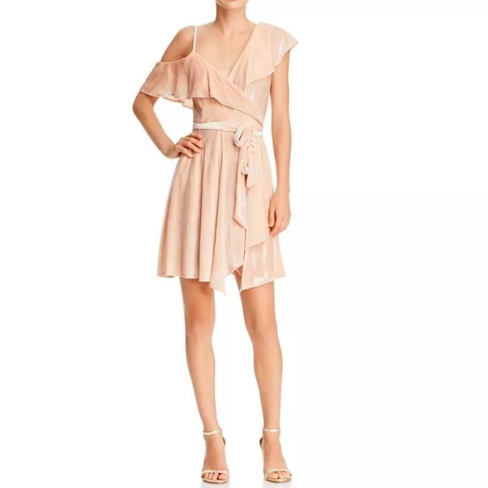 Pink velvety dress